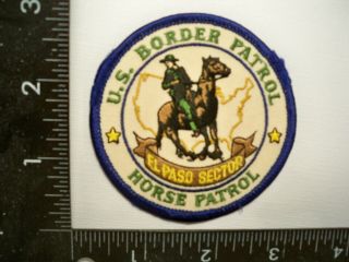 Federal Border Protection Usbp Horse Patrol Patch El Paso,  Tx Police Mountd Unit