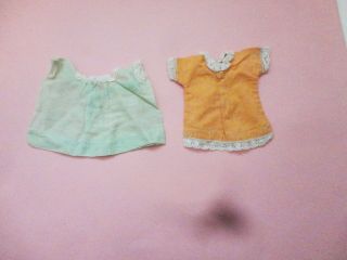 2 Vintage Small Doll Dresses For Bisque Compo Doll
