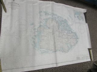 Navigational Chart - West Indies - Antigua - 39 X 28 - 28
