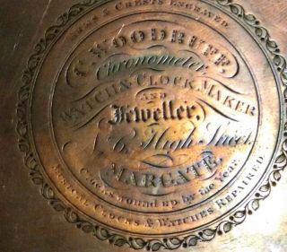 Woodruff Margate Kent.  Copper Engraving Print Plate,  Victorian,  Watch Clock