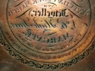 Woodruff Margate Kent.  Copper Engraving print Plate,  Victorian,  watch clock 2