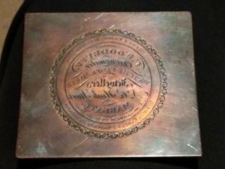 Woodruff Margate Kent.  Copper Engraving print Plate,  Victorian,  watch clock 4