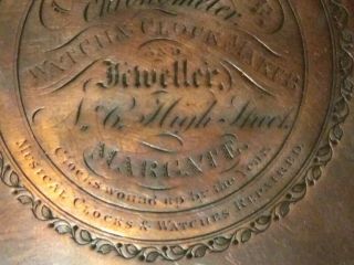 Woodruff Margate Kent.  Copper Engraving print Plate,  Victorian,  watch clock 7
