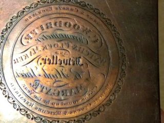 Woodruff Margate Kent.  Copper Engraving print Plate,  Victorian,  watch clock 8