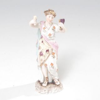 Antique Volkstedt German Hand - Painted Porcelain Figurine Woman W/ A Book