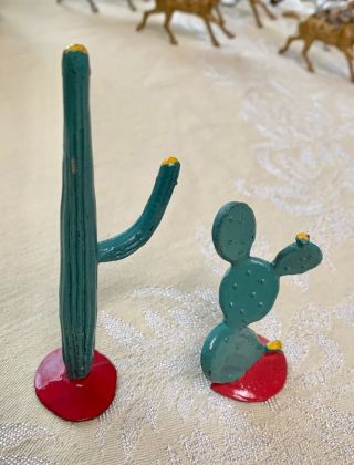 Two Antique Barclay Manoil Ranch Series Cactus In