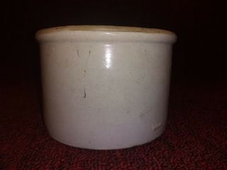 Vintage Blank C 2 Lb Stoneware Butter Crock 3.  75 " X5.  5 "