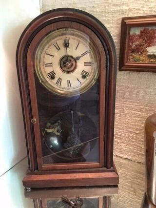 Antique 1864 Ingraham Company 8 Day Clock With Alarm