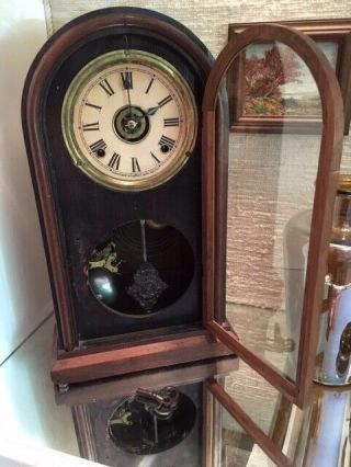 Antique 1864 Ingraham Company 8 Day Clock with Alarm 3