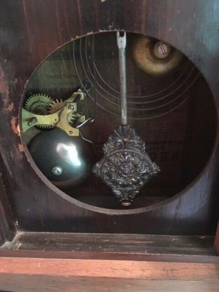 Antique 1864 Ingraham Company 8 Day Clock with Alarm 4