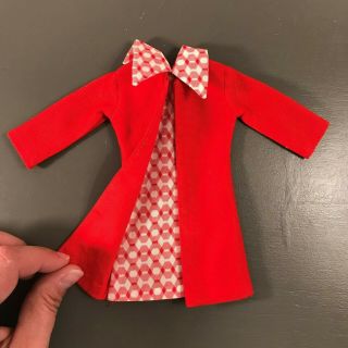Vintage Barbie Clone Clothes Outfit - Red And White Mod Dress