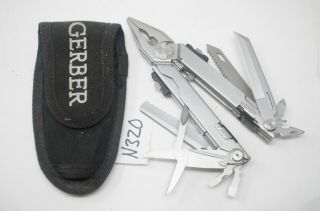 Gerber Flik Silver Multi - Tool Pocket Knife 600 Pliers One - Handed - Opening W/ Case