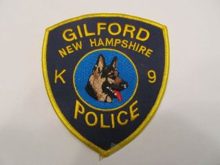 Hampshire Gilford Police K - 9 Unit Patch