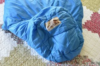 Vintage The North Face Blue 100 Polyester Mummy Sleeping Bag