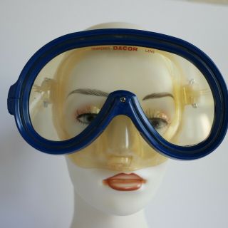 Vintage Dacor Scuba Diving Mask Blue
