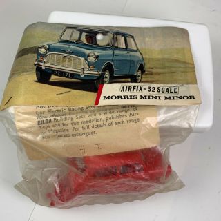 Vintage Unbuilt Airfix 1/32 Scale Morris Mini Minor Model Kit In Bag M4c Rare