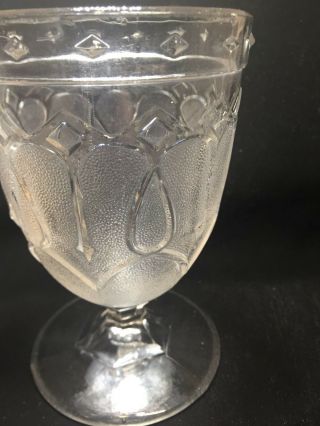 ANTIQUE EAPG Early American Pattern Glass SPOONER Loop and Dart with Diamond Orn 2
