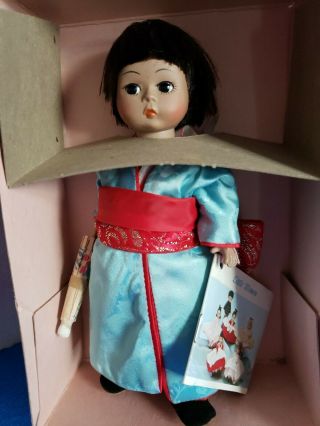 Vintage Madame Alexander Japan Japanese Kimono Asian Doll & Box 570