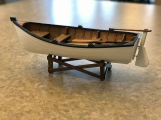 Wood Dingy Rowboat Strip Row Boat Model