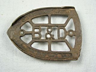 Antique B & D Triangular Sad Iron Trivet