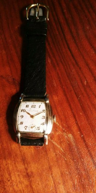 Vintage Mid Century Waltham 17 Jewels 4 Adj Wristwatch Watch - Usa Made