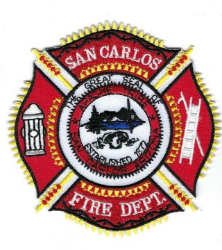 San Carlos Apache Tribe (gila County) Az Arizona Fire Dept.  Patch -