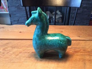 Mid Century Modern Turquoise Aldo Londi Bitossi Style Horse Figurine Mlp Canada