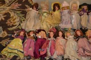 19 Vintage Antique Nancy Ann Story Book Dolls 5 1/2 "