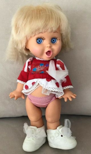 Vintage Galoob Baby Face Doll So Surprised Susie Blonde Blue Eyes