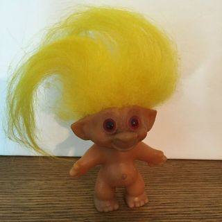 Vintage Russ Berrie Troll Doll Yellow Hair