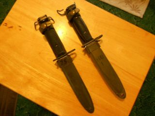 Two Us M7 Bayonets With Sheaths