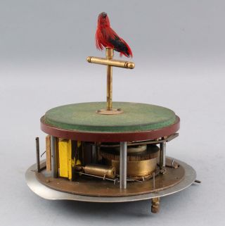 Antique 1940s German KARL GRIESBAUM Automaton Singing Bird Birdcage Music Box 6