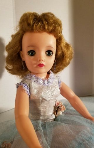 Gorgeous Vintage Ideal 18 " Miss Revlon Doll With Blue Dress