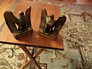 Antique Bookends 1776 Brass American Eagle By Philadelphia Mfg Co.  Pmc 114b