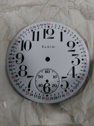 Flawless Elgin 16s Montgomery Railroad Pocket Watch Enamel Dial