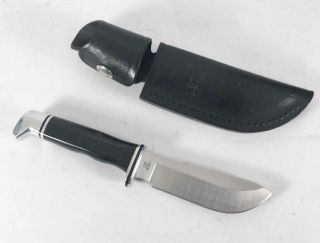 Vintage Buck 103 Usa Skinner Skinning Knife 4 " Fixed Blade W Black Sheath