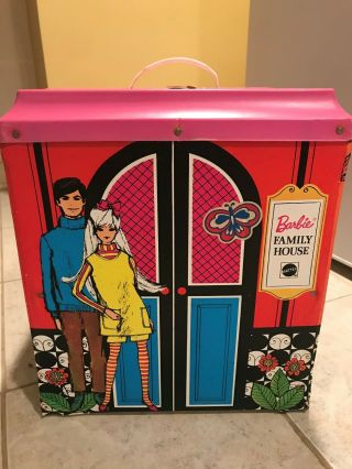 Vintage 1968 Mattel Barbie Family House With Furniture