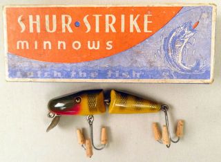 Vintage Shur Strike Fishing Lure - Baby Pikie Jointed