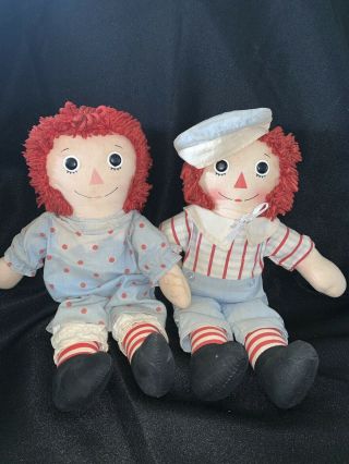 Vintage Knickerbocker Raggedy Ann And Andy,  Hard To Find,  15 Inch