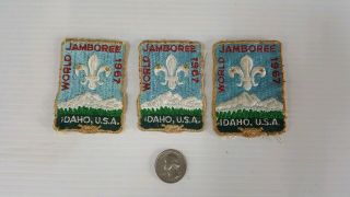 3 Vintage Bsa Boy Scouts Of America Patch 1967 World Jamboree Idaho Usa