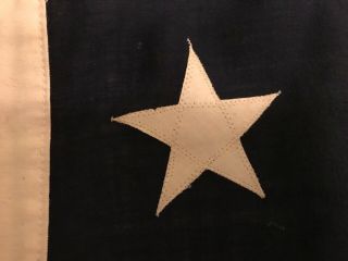 LARGE VINTAGE WOOL 48 STAR AMERICAN FLAG SEWN ON STARS & STRIPES 114 