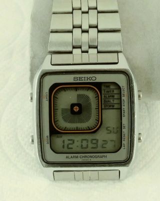 Vintage Seiko G757 - 405a James Bond Octopussy Lcd Watch For Repair
