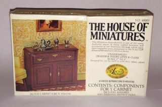 1/12 Hutch Cabinet Kit 40003 X - Acto The House Of Miniatures Open Complete