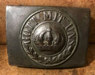 Antique Gott Mit Uns Ww I German Belt Buckle (" God With Us ") World War I