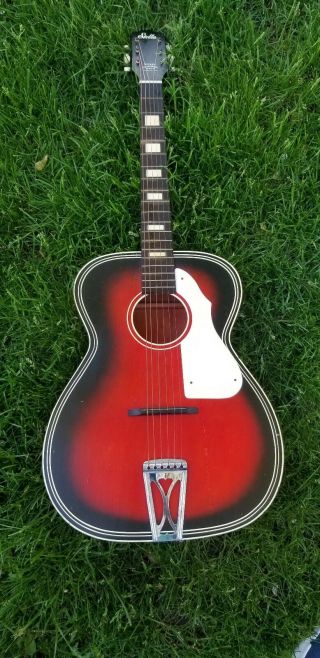 Vintage Harmony Stella Acoustic Guitar Made In U.  S.  A Steel Reinforced Neck