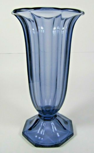 Antique Czech Art Deco Purple Bohemian Amethyst Crystal Glass Vase Moser Urn