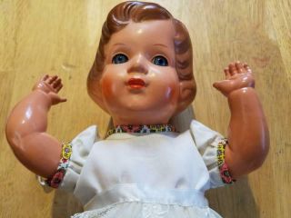 Vintage Rheinische Gummi Und Celluloid - Fabrik Celluloid Doll 33 Needs Tlc