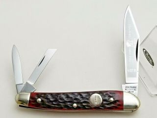 John Primble Belknap Hardware Serpentine Whittler Knife 3 1/2 " Red Bone Handle
