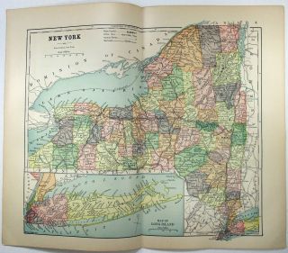 1891 Map Of York By Hunt & Eaton.  Antique
