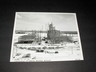 Vintage 5 - 11 - 64 Nasa Usaf Construction Vertical Assembly Building " Vab " Bw Photo